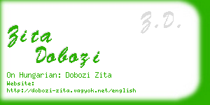 zita dobozi business card